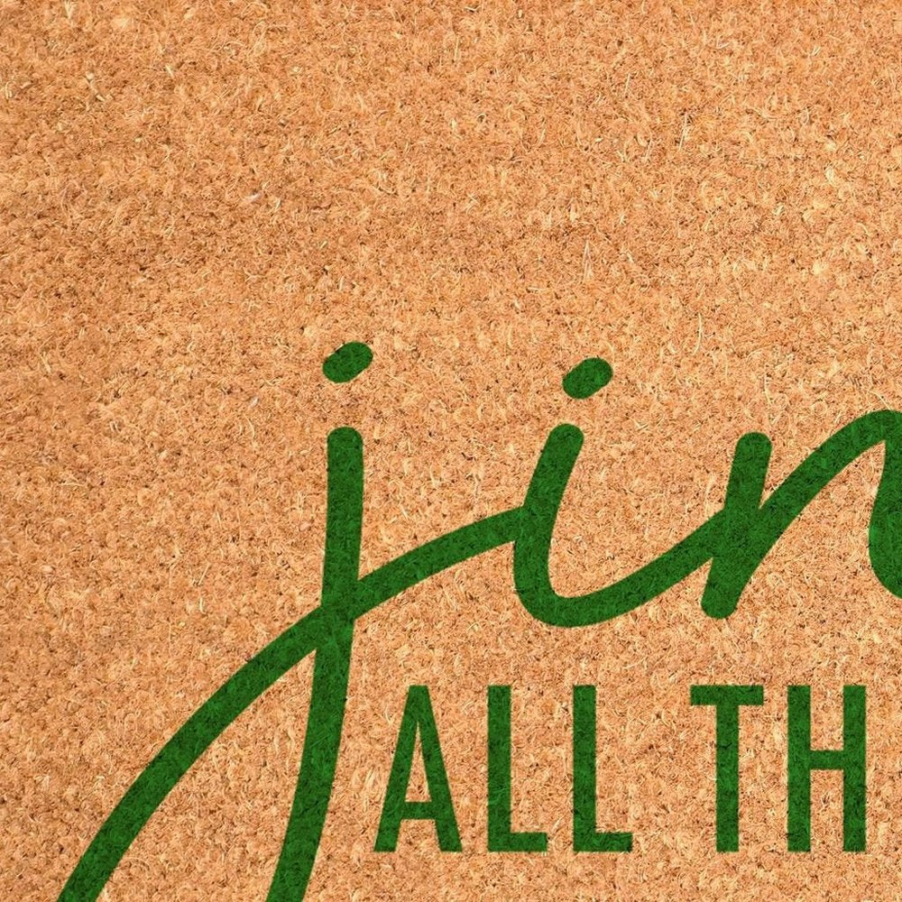 17" X 29" Brown And Green Christmas Outdoor Coir Door Mat HomeRoots