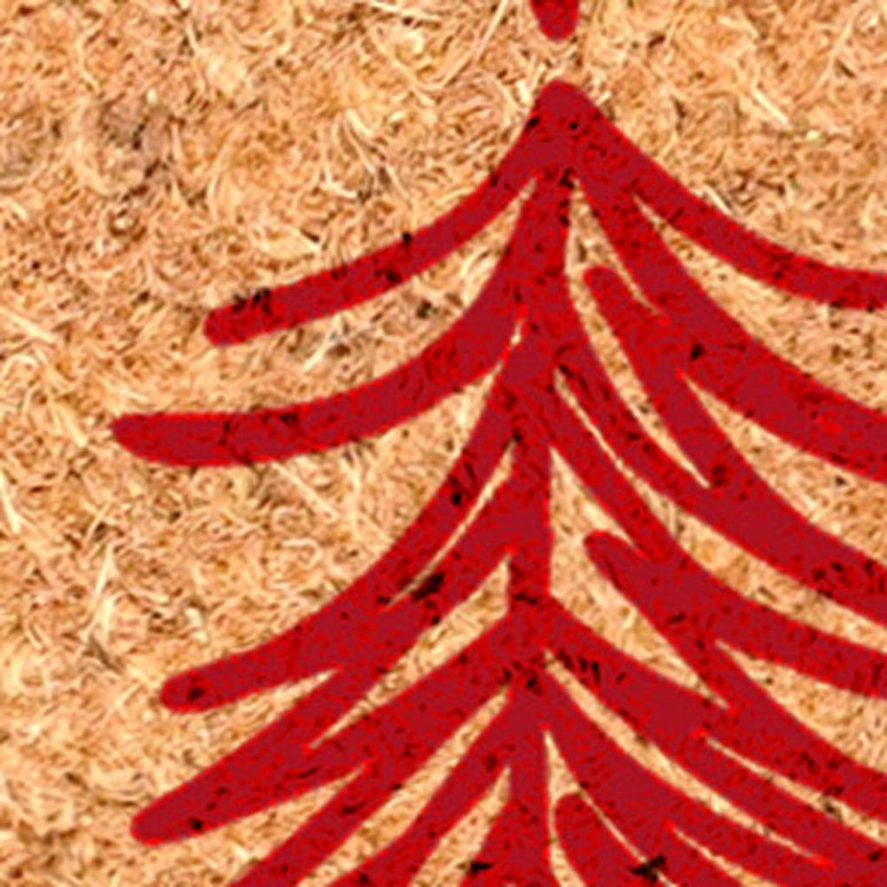 17" X 29" Brown And Red Christmas Trees Outdoor Coir Door Mat — view 10