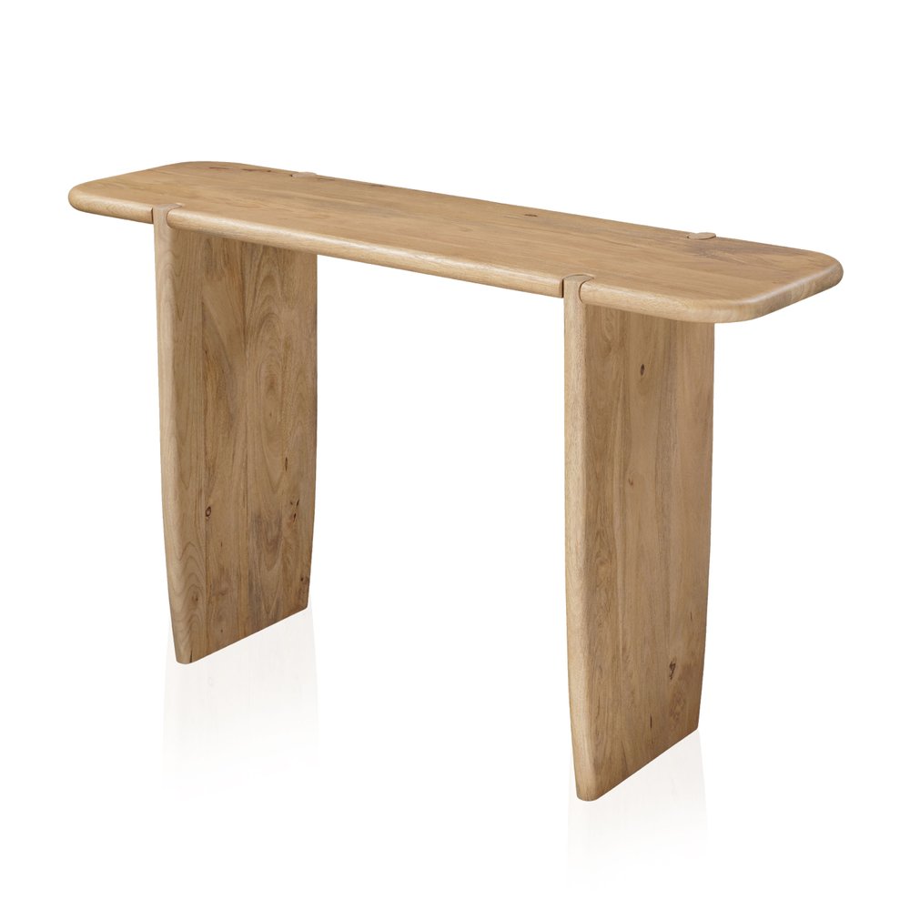 52" Natural Solid Wood Solid Console Table — view 5