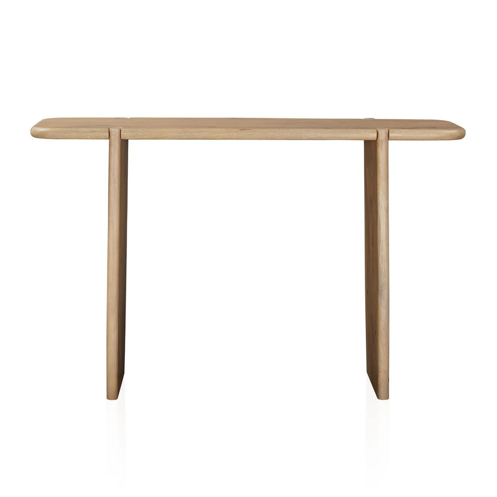 52" Natural Solid Wood Solid Console Table — view 2