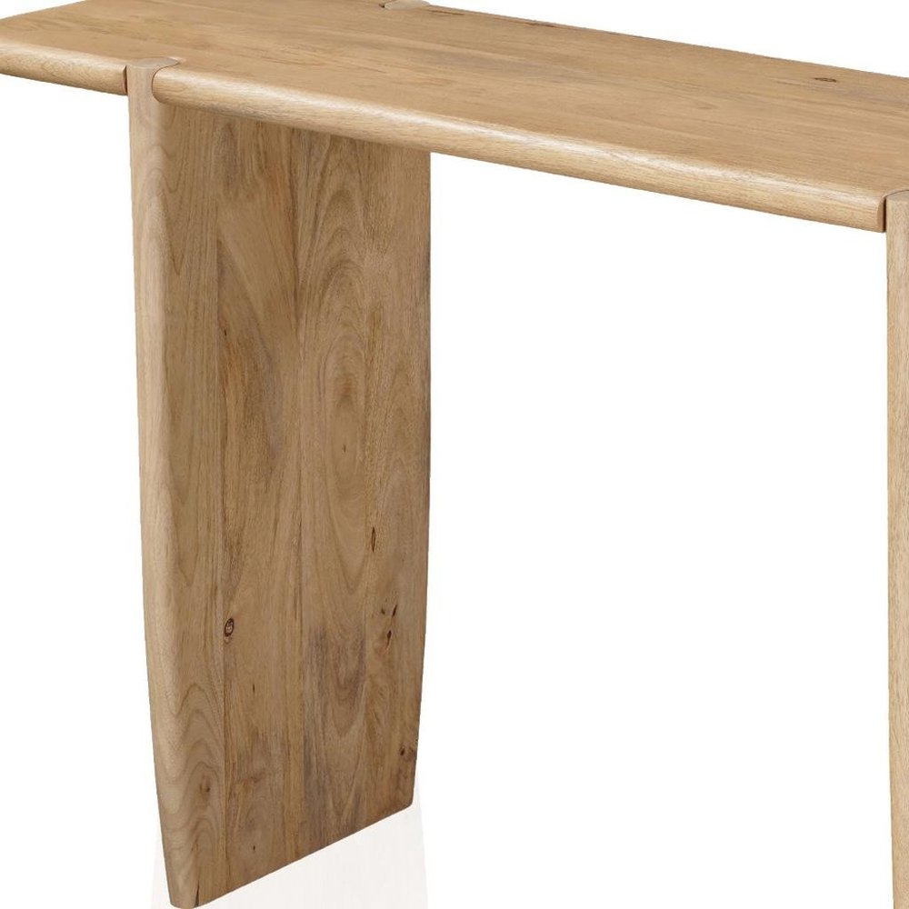 52" Natural Solid Wood Solid Console Table — view 7