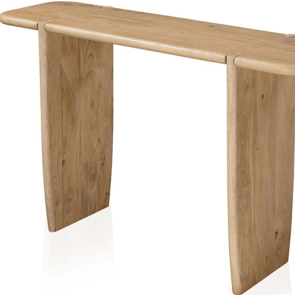 52" Natural Solid Wood Solid Console Table — view 8