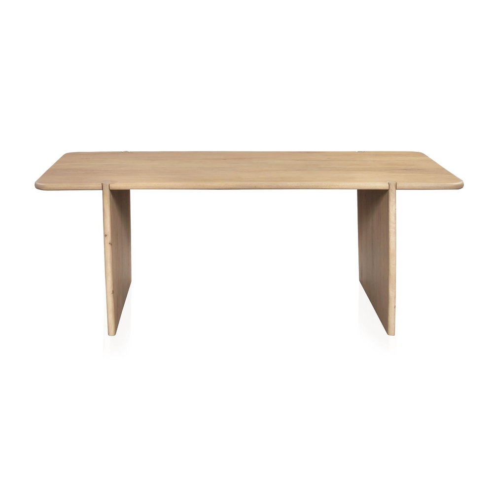 80" Natural Wood Double Pedestal Base Dining Table HomeRoots
