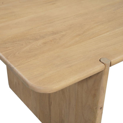80" Natural Wood Double Pedestal Base Dining Table HomeRoots