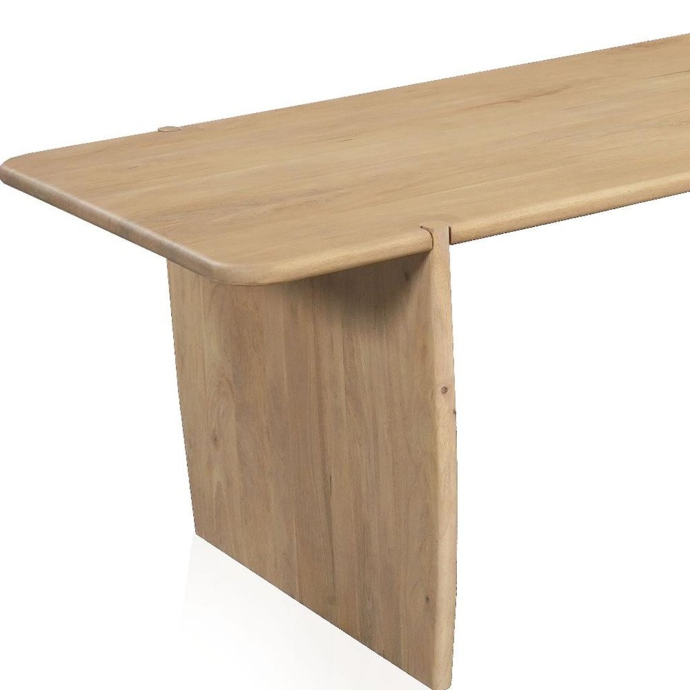 80" Natural Wood Double Pedestal Base Dining Table HomeRoots