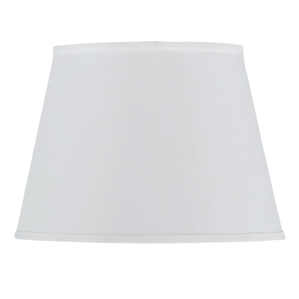 White Faux Silk Plain Drum Lamp Shade HomeRoots