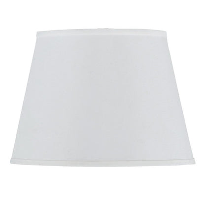 White Faux Silk Plain Drum Lamp Shade HomeRoots