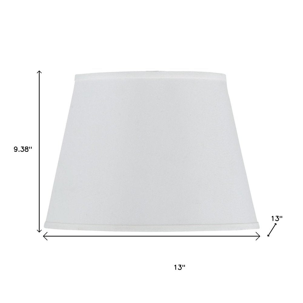 White Faux Silk Plain Drum Lamp Shade HomeRoots