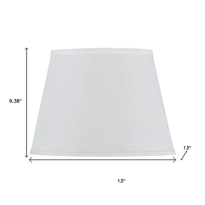 White Faux Silk Plain Drum Lamp Shade HomeRoots