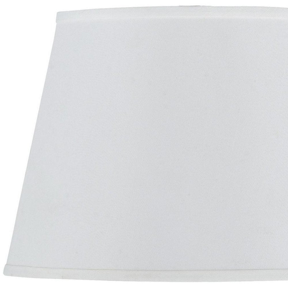 White Faux Silk Plain Drum Lamp Shade HomeRoots
