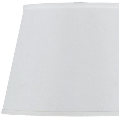 White Faux Silk Plain Drum Lamp Shade HomeRoots