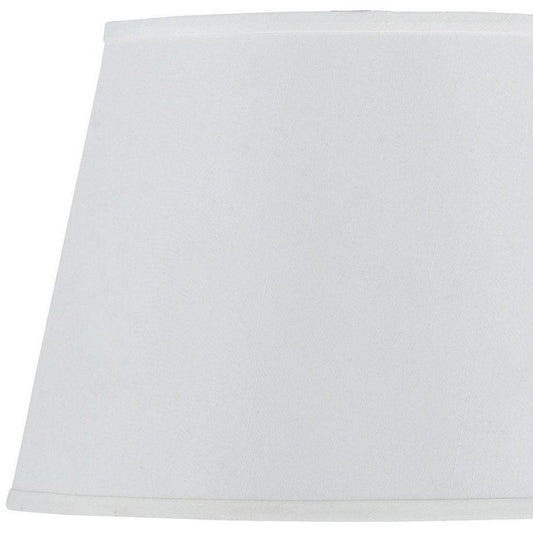 White Faux Silk Plain Drum Lamp Shade HomeRoots