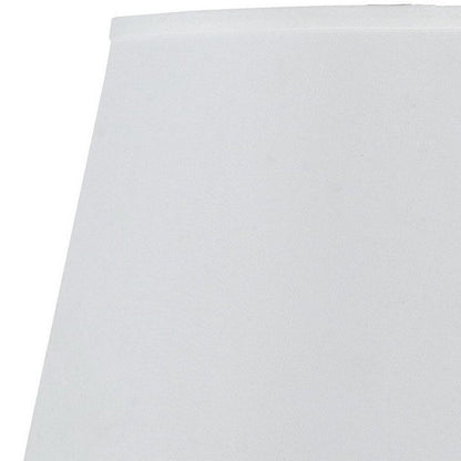 White Faux Silk Plain Drum Lamp Shade HomeRoots