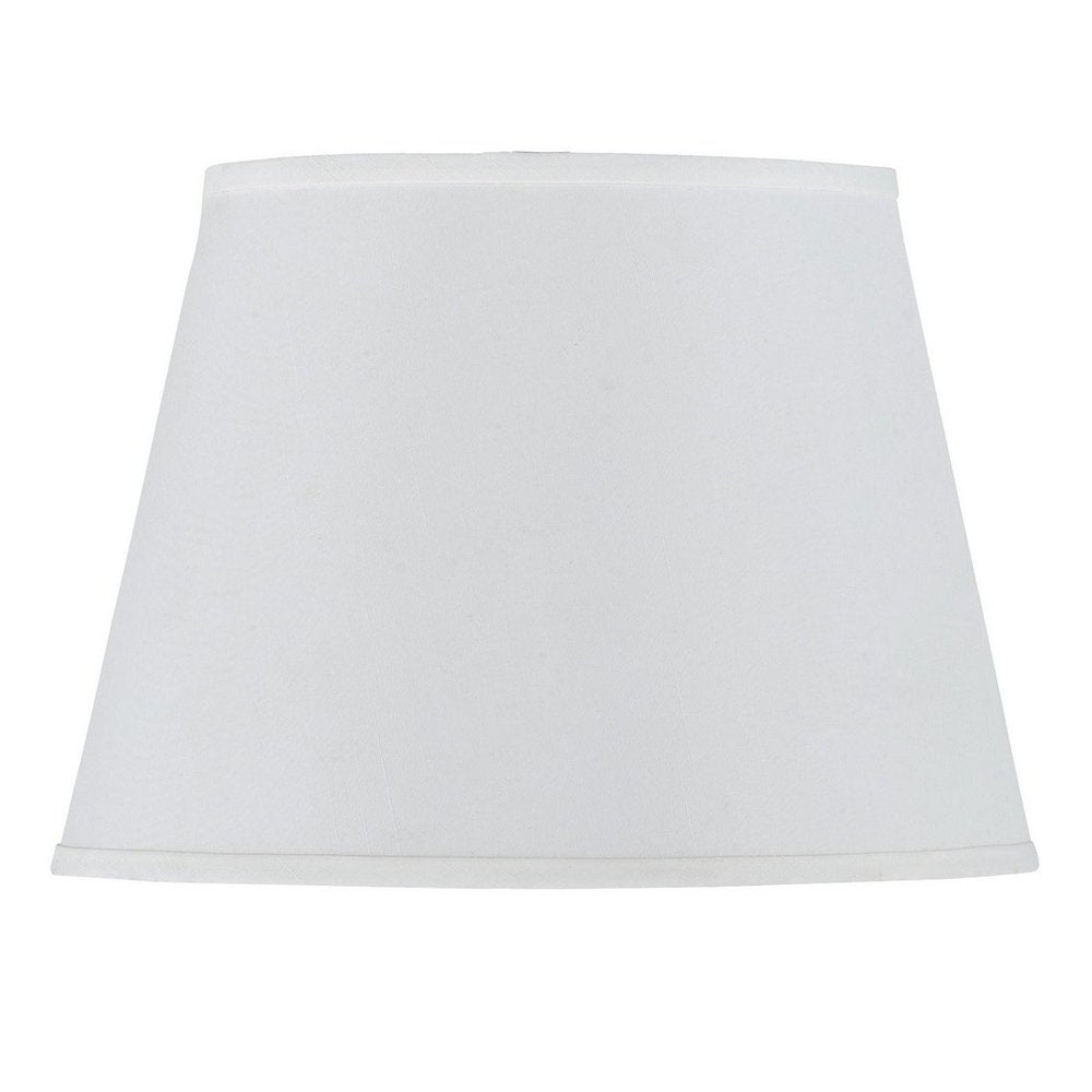 White Faux Silk Plain Drum Lamp Shade HomeRoots