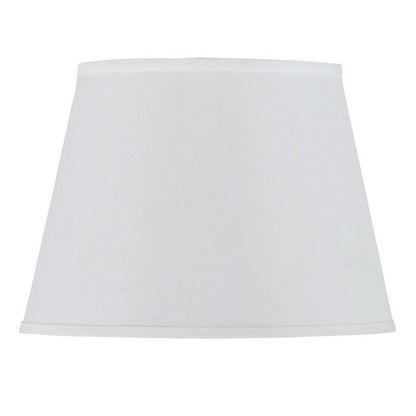 White Faux Silk Plain Drum Lamp Shade HomeRoots