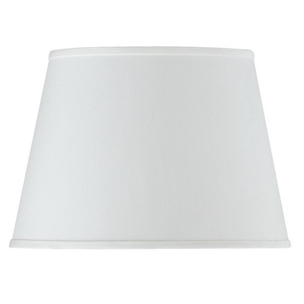 White Faux Silk Plain Drum Lamp Shade HomeRoots