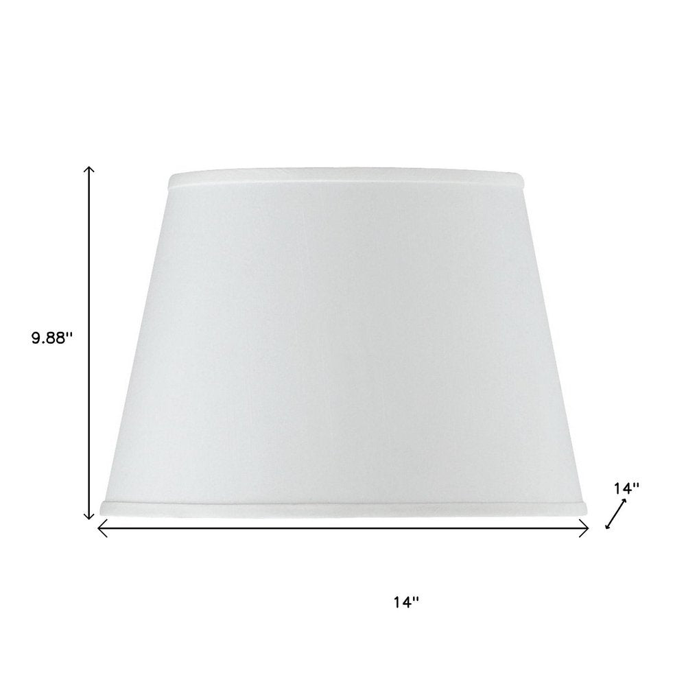 White Faux Silk Plain Drum Lamp Shade HomeRoots