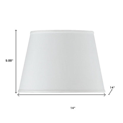 White Faux Silk Plain Drum Lamp Shade HomeRoots