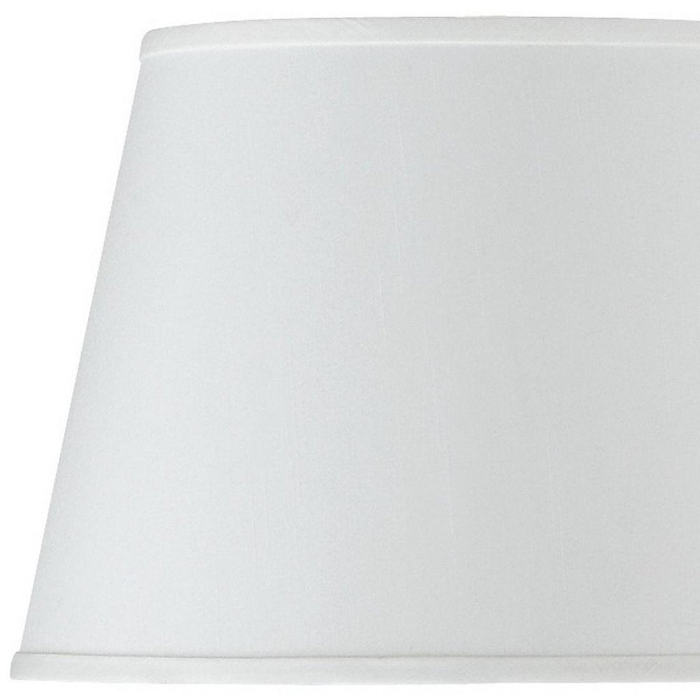 White Faux Silk Plain Drum Lamp Shade HomeRoots