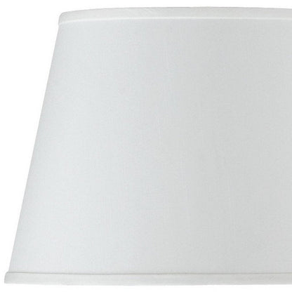 White Faux Silk Plain Drum Lamp Shade HomeRoots