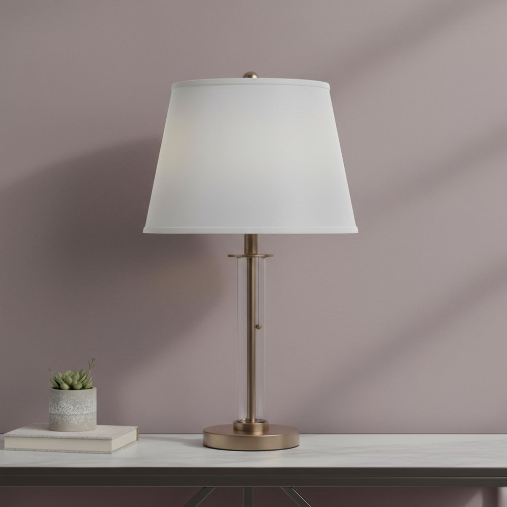 White Faux Silk Plain Drum Lamp Shade HomeRoots