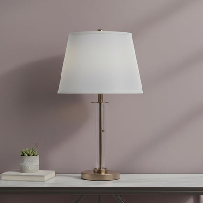 White Faux Silk Plain Drum Lamp Shade HomeRoots