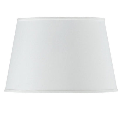 White Faux Silk Plain Drum Lamp Shade HomeRoots