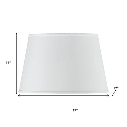 White Faux Silk Plain Drum Lamp Shade HomeRoots