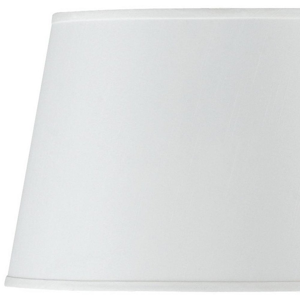 White Faux Silk Plain Drum Lamp Shade HomeRoots
