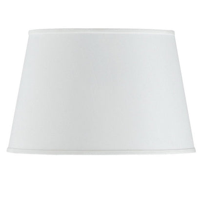 White Faux Silk Plain Drum Lamp Shade HomeRoots
