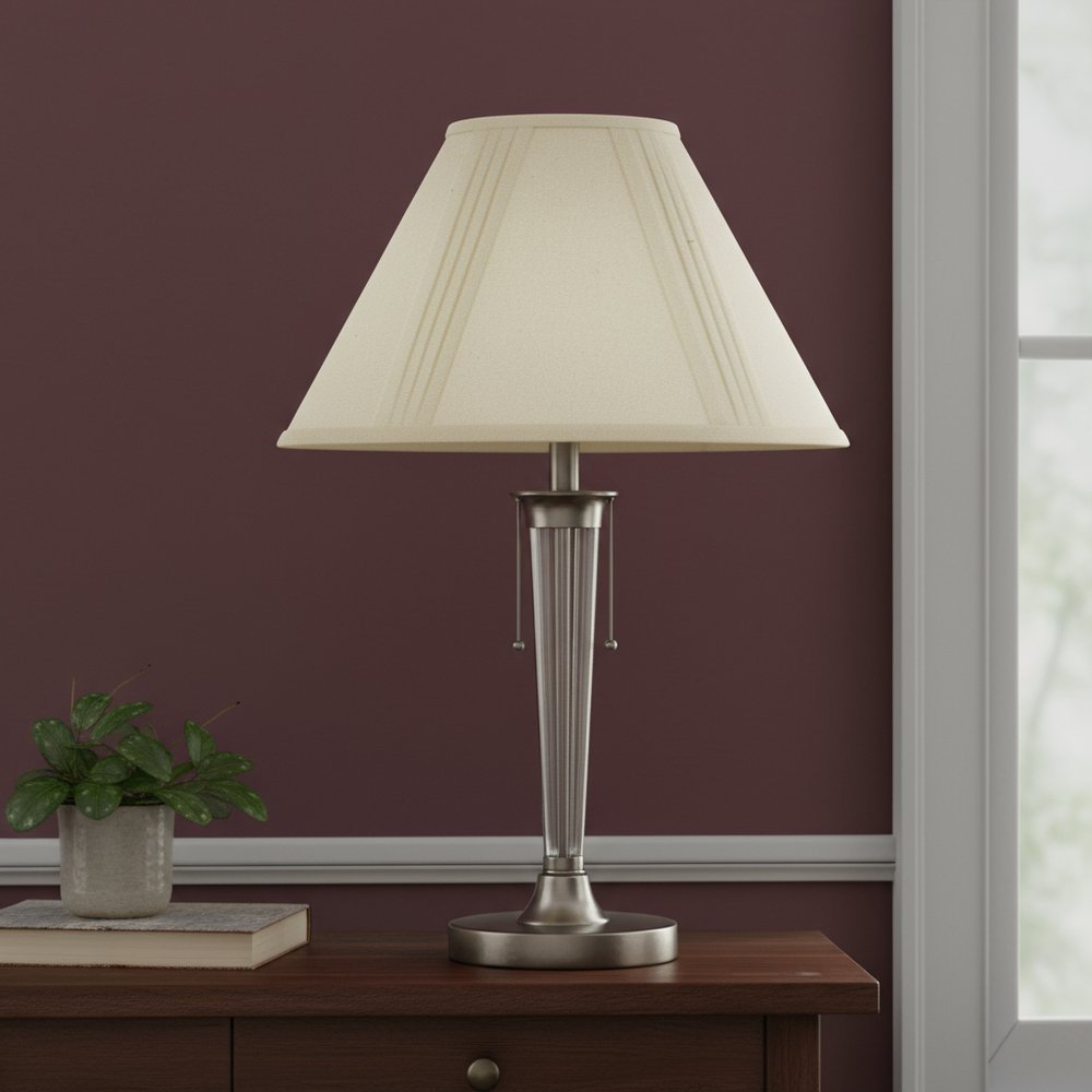 Off White Linen Pleated Empire Lamp Shade HomeRoots