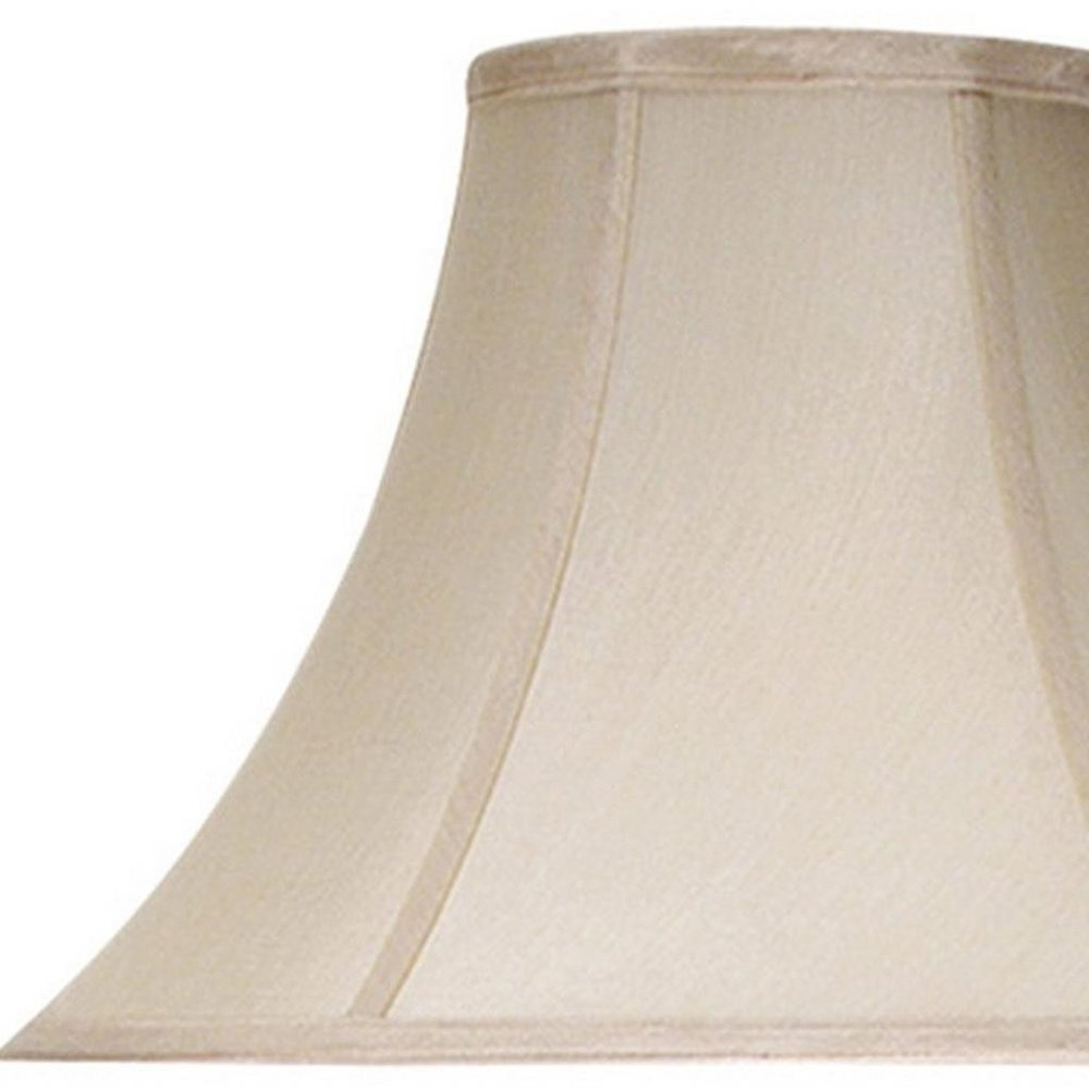 Pearl Silk Piped Bell Lamp Shade HomeRoots