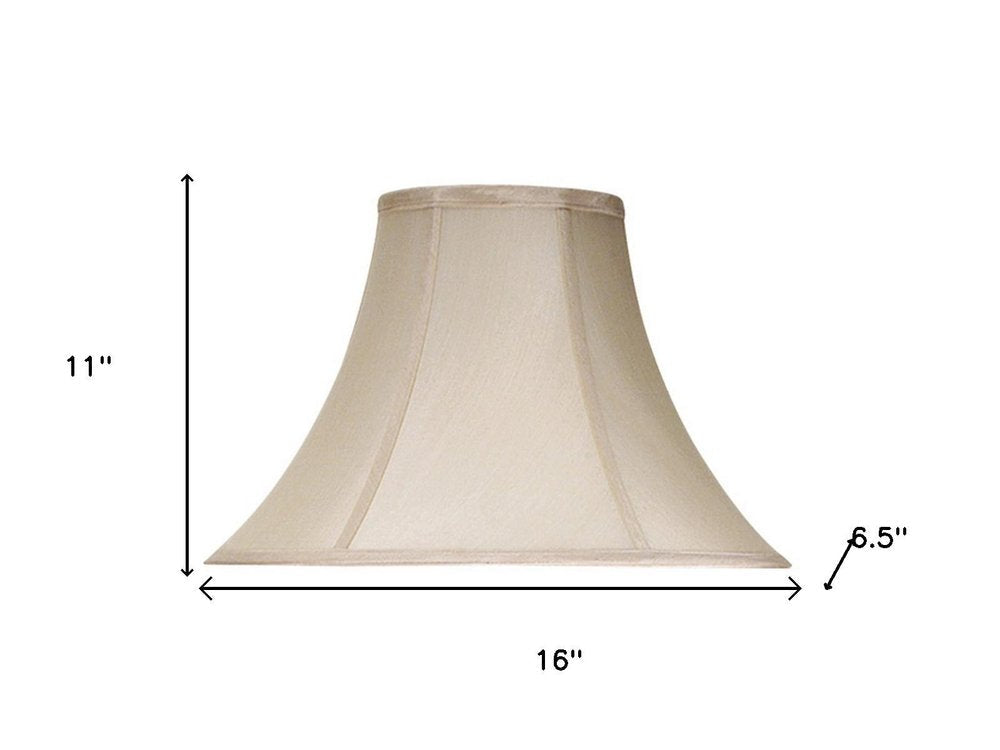 Pearl Silk Piped Bell Lamp Shade HomeRoots