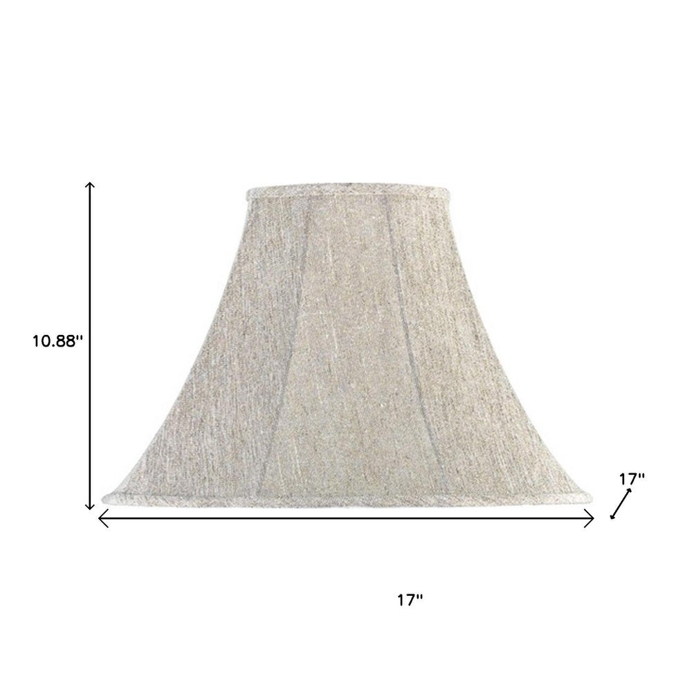 Light Gray Linen Plain Bell Lamp Shade HomeRoots