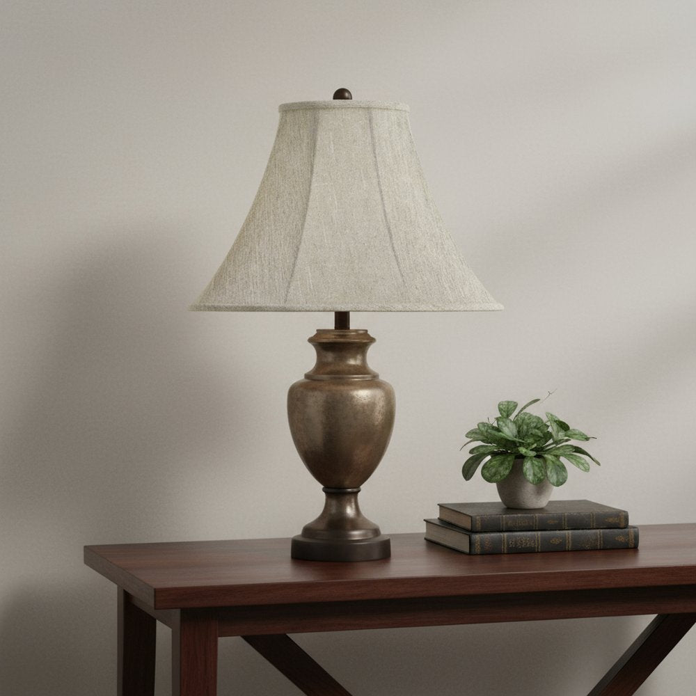 Light Gray Linen Plain Bell Lamp Shade HomeRoots