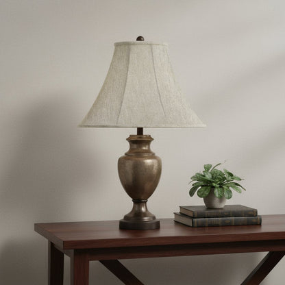 Light Gray Linen Plain Bell Lamp Shade HomeRoots