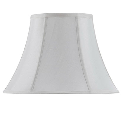 White Linen Piped Bell Lamp Shade HomeRoots