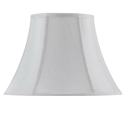 White Linen Piped Bell Lamp Shade HomeRoots
