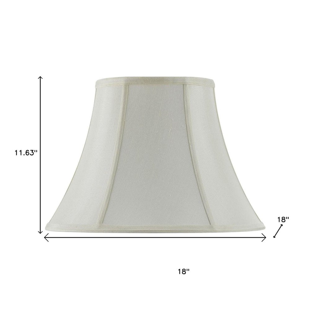 Eggshell Linen Piped Bell Lamp Shade HomeRoots