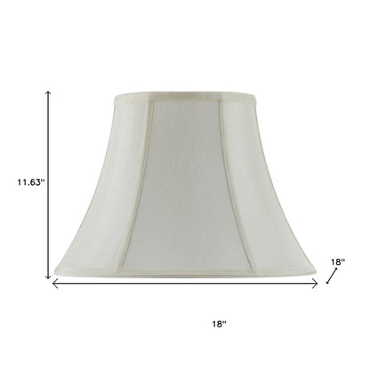 Eggshell Linen Piped Bell Lamp Shade HomeRoots