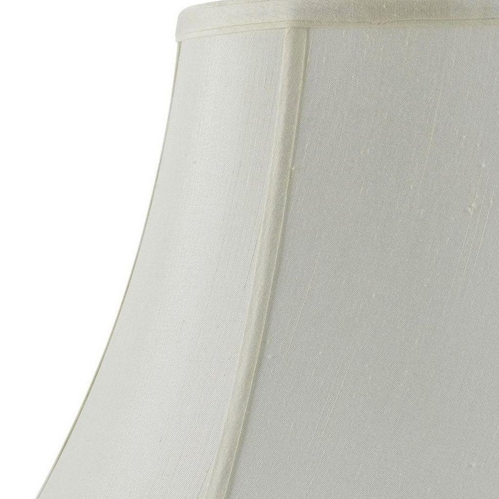 Eggshell Linen Piped Bell Lamp Shade HomeRoots
