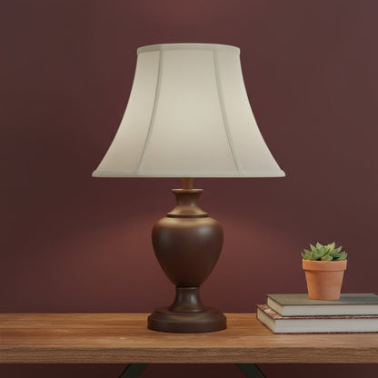 Eggshell Linen Piped Bell Lamp Shade HomeRoots