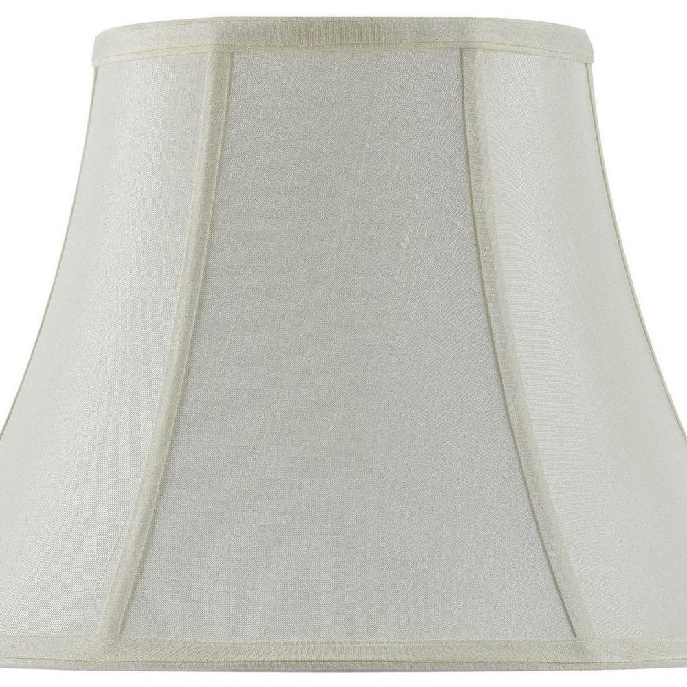 Eggshell Linen Piped Bell Lamp Shade HomeRoots