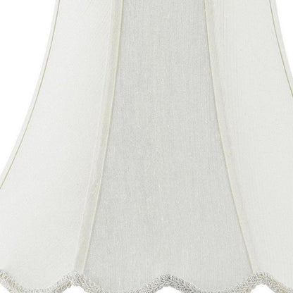 Eggshell Linen Piped Bell Lamp Shade HomeRoots