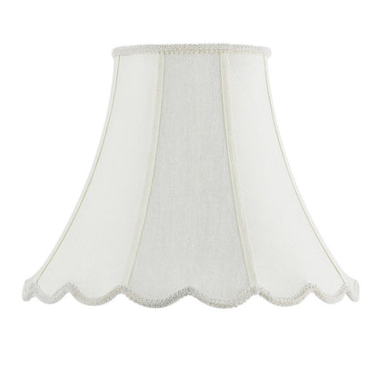 Eggshell Linen Piped Bell Lamp Shade HomeRoots