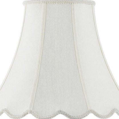 Eggshell Linen Piped Bell Lamp Shade HomeRoots