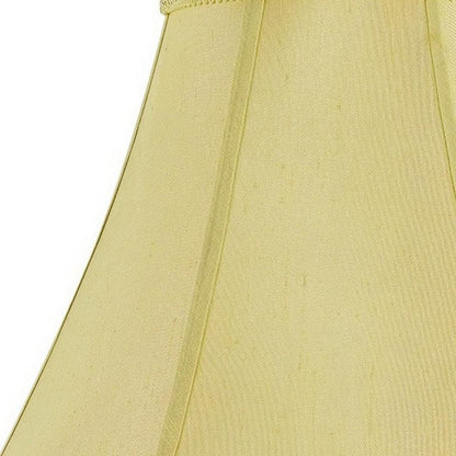 Champagne Gold Linen Piped Bell Lamp Shade HomeRoots