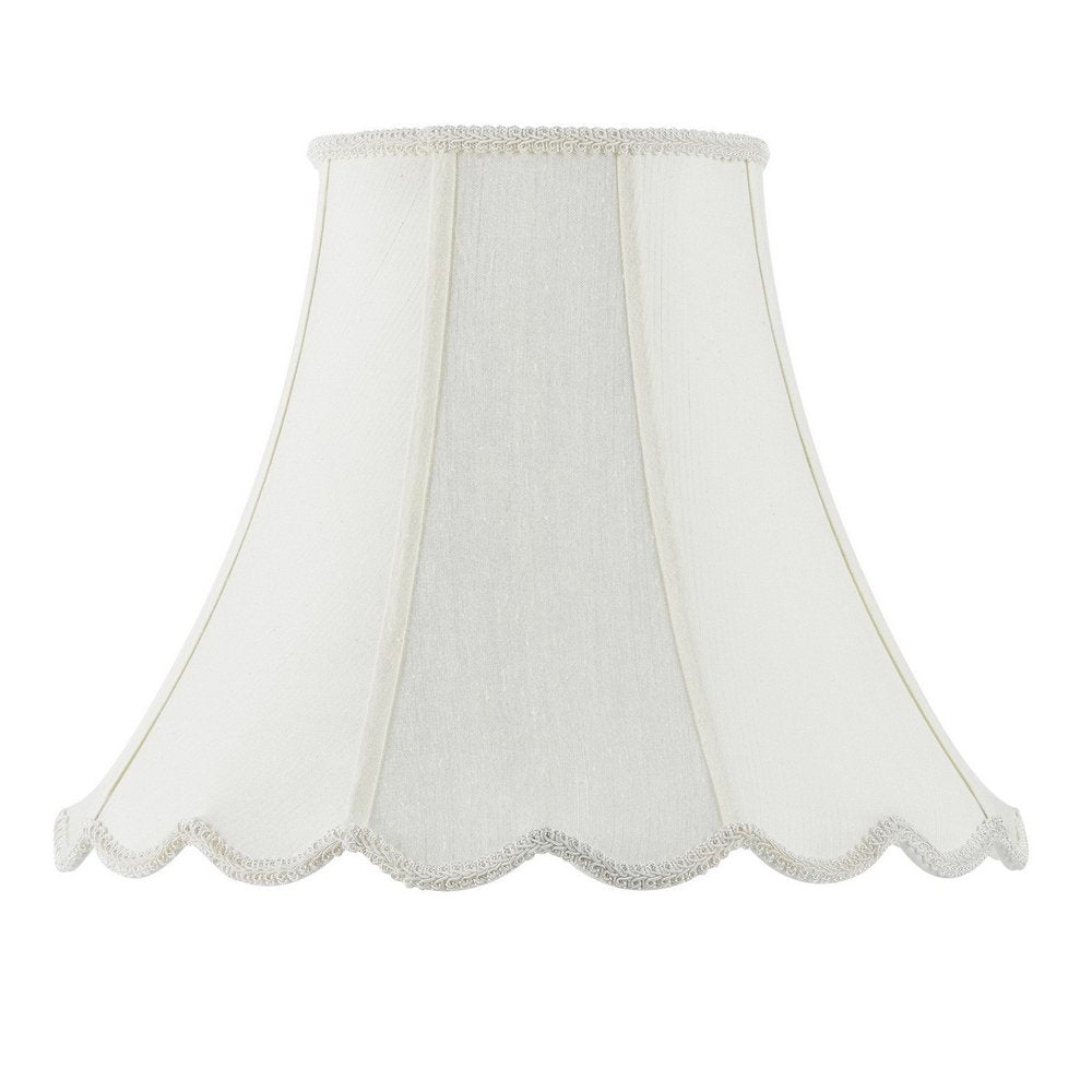 Eggshell Linen Piped Bell Lamp Shade HomeRoots