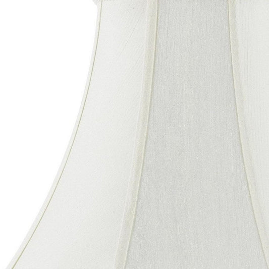 Eggshell Linen Piped Bell Lamp Shade HomeRoots