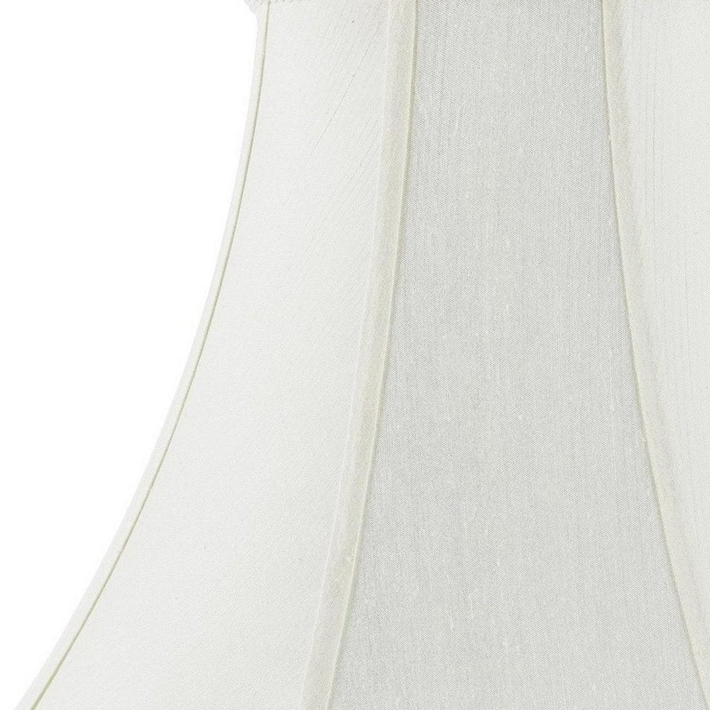 Eggshell Linen Piped Bell Lamp Shade HomeRoots